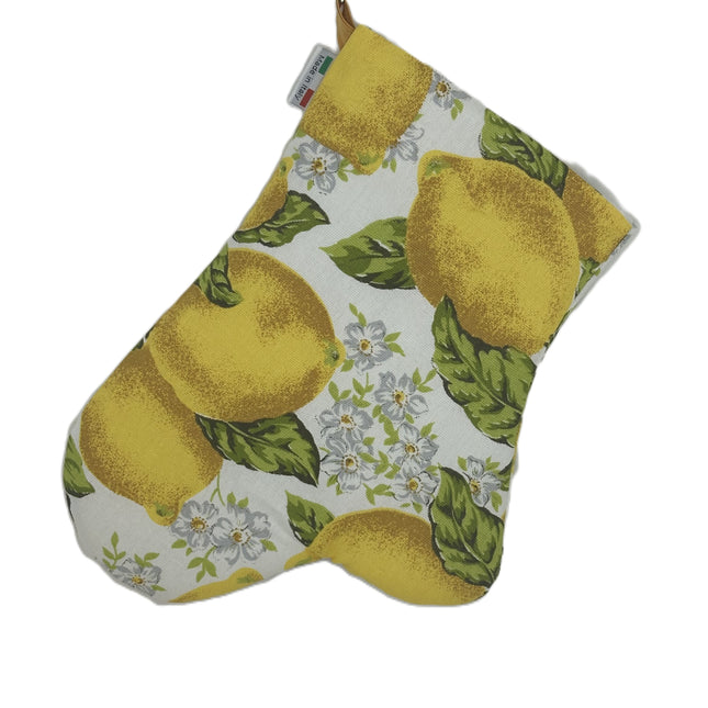 Set Cucina Completo "Limoni di Sicilia" - 6 Pezzi in Puro Cotone Made in Italy - Giallo o Blu - Coordinato Tavola e Cucina Artigianale