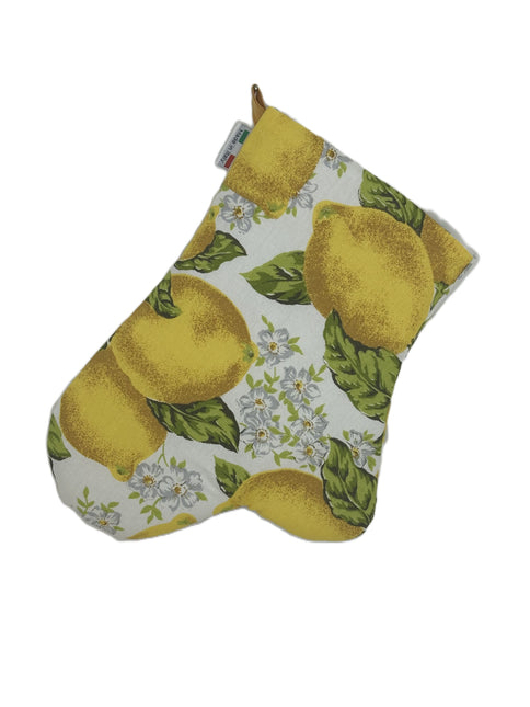 Set Cucina Completo "Limoni di Sicilia" - 6 Pezzi in Puro Cotone Made in Italy - Giallo o Blu - Coordinato Tavola e Cucina Artigianale