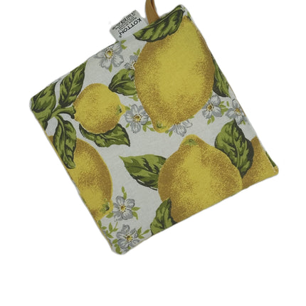 Set Cucina Completo "Limoni di Sicilia" - 6 Pezzi in Puro Cotone Made in Italy - Giallo o Blu - Coordinato Tavola e Cucina Artigianale