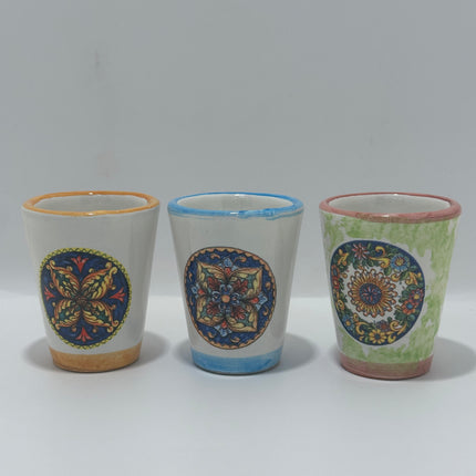 Bicchierini Limoncello in Ceramica Artigianale - Decoro Maioliche