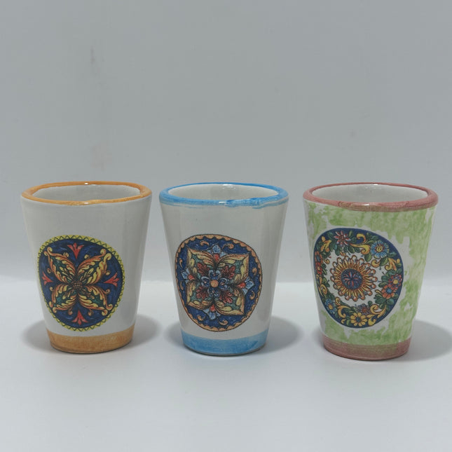 Handmade Ceramic Limoncello Shot Glasses - Majolica Decor