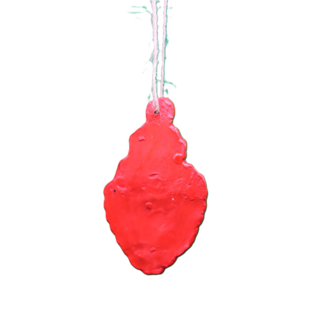Cuore Sacro Decorativo in Ceramica con Laccetto in Spago - Rosso o Nero Lucido