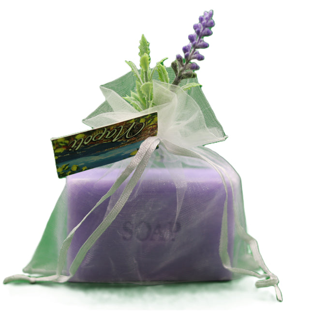 Saponi Profumatori Armadi e Biancheria | Lavanda con Fiori o Limone con Cornetto Portafortuna | Confezione in Velo Artigianale