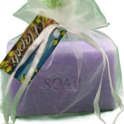 Saponi Profumatori Armadi e Biancheria | Lavanda con Fiori o Limone con Cornetto Portafortuna | Confezione in Velo Artigianale