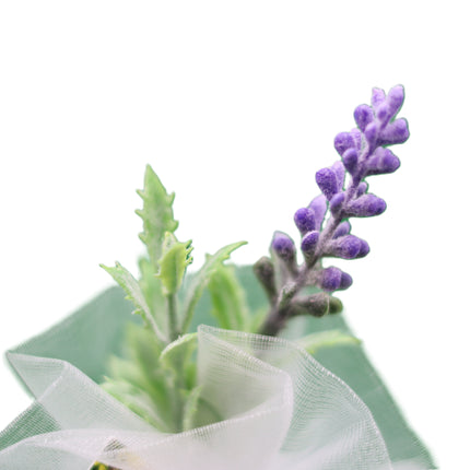 Saponi Profumatori Armadi e Biancheria | Lavanda con Fiori o Limone con Cornetto Portafortuna | Confezione in Velo Artigianale