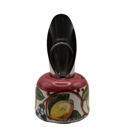 Tappo Versavino in Ceramica Dipinta a Mano - Decoro Maiolica o limoni