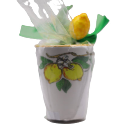 Candela Artigianale in Ceramica Decorata con Limoni - Profumazione Limone di Sorrento-Ideale per un look pulito e professionale.
