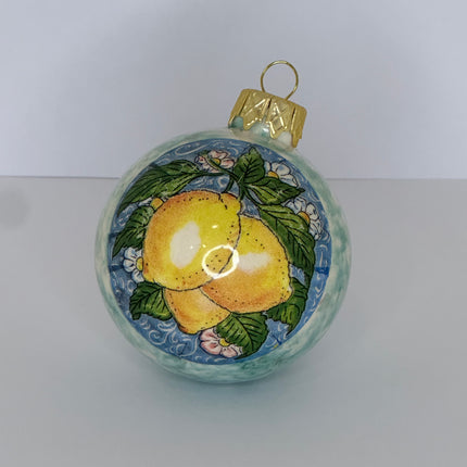 Pallina di Natale/Decorazione in Ceramica Artigianale Napoletana Dipinta a Mano