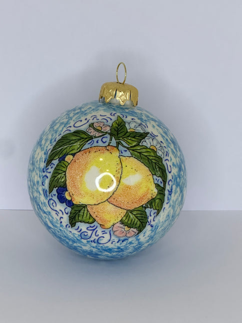Pallina di Natale/Decorazione in Ceramica Artigianale Napoletana Dipinta a Mano