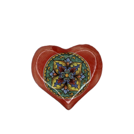 Calamita Ceramica a Forma di Cuore - Soggetti Assortiti Limoni/Maioliche