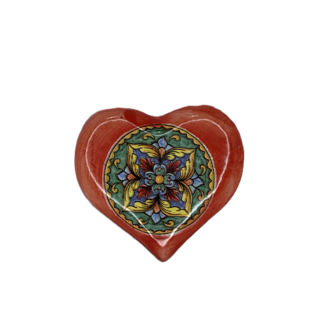 Heart-shaped Ceramic Magnet - Assorted Lemon/Majolica Designs
