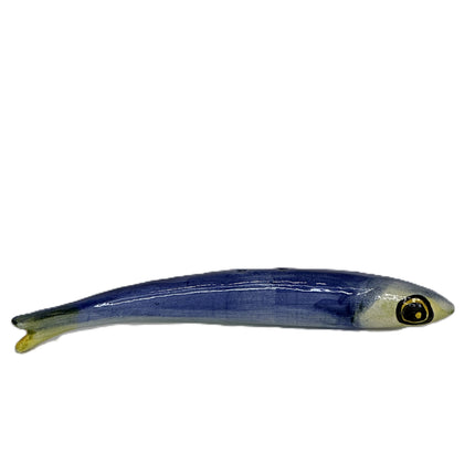 Magnete Sardina in Ceramica Artigianale Dipinta a Mano – Decorazione Tipica Mediterranea