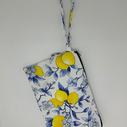 Pochette "Essenza Mediterranea" in Puro Cotone – Fantasie Limoni e Maioliche