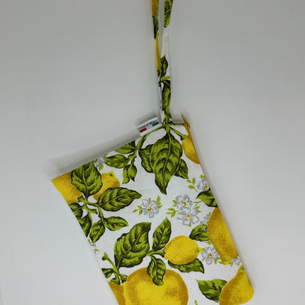Pochette "Essenza Mediterranea" in Puro Cotone – Fantasie Limoni e Maioliche