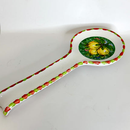 oggia Mestolo in Ceramica Artigianale - Decoro Limoni\Maioliche
