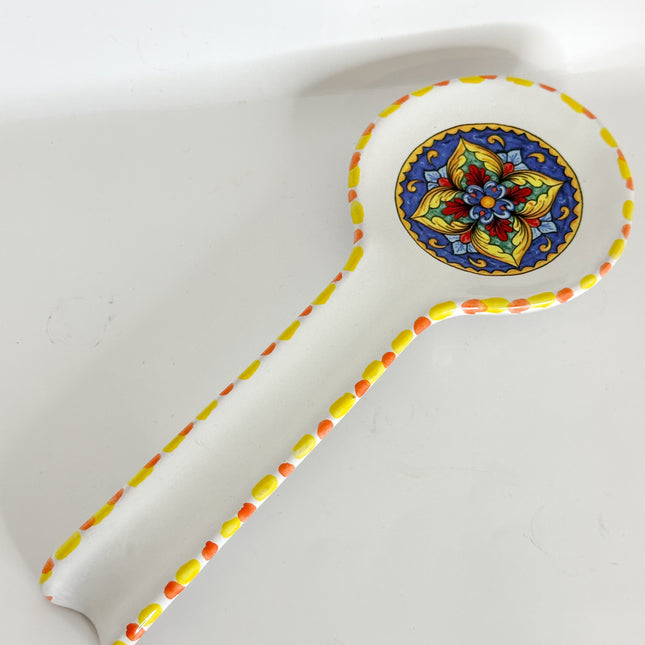 Ladle Rest in Handcrafted Ceramic - Lemons/Majolica Decor