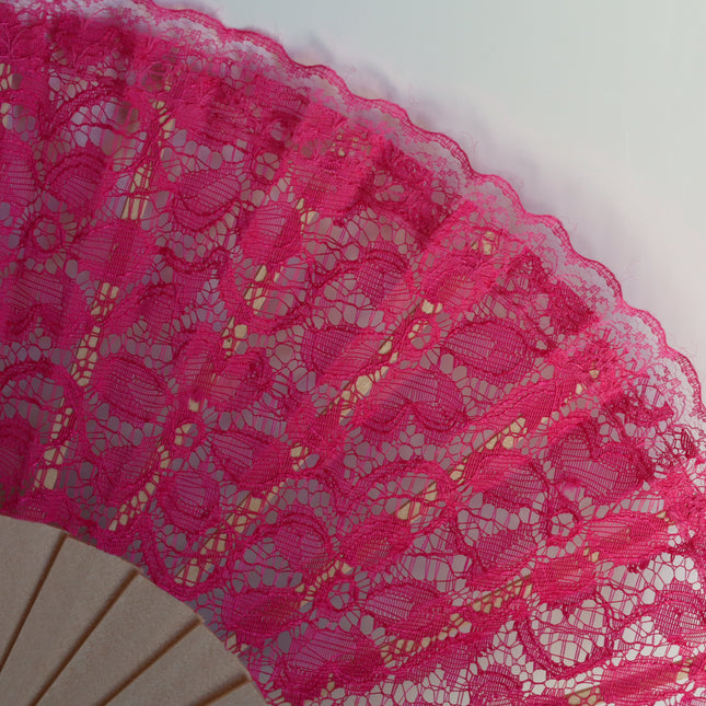 Ventaglio Elegante in Pizzo con Base in Legno e Nappa Pendente, Ventaglio da Cerimonia per Matrimonio Sposa e Invitati, Bomboniera e Idea Regalo Artigianale