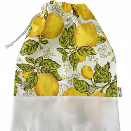Portapane in 100% Cotone Made in Italy – Fantasia Limoni di Sicilia