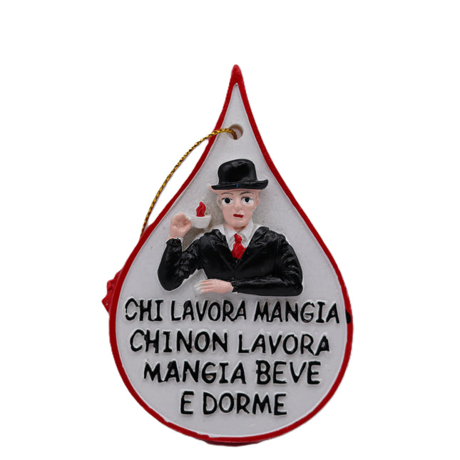 Calamite Napoletane in Resina  Artigianale, Magneti Frigo Totò e Pulcinella, Souvenir Napoli e Corni Portafortuna