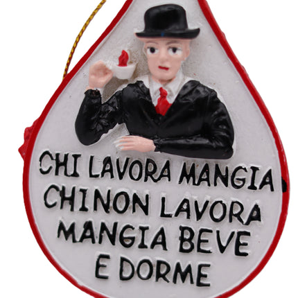 Calamite Napoletane in Resina  Artigianale, Magneti Frigo Totò e Pulcinella, Souvenir Napoli e Corni Portafortuna