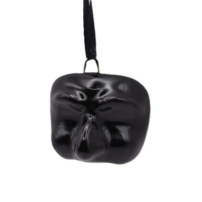 Maschera Pulcinella in Ceramica da Appendere, Mini Amuleto Colorato 3 cm, Artigianato Tipico Napoletano, Souvenir Italia Portafortuna