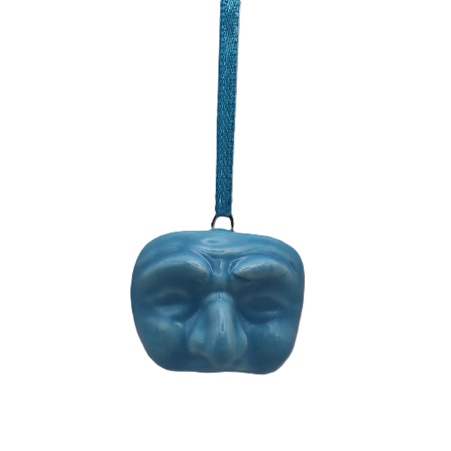 Pulcinella Ceramic Hanging Mask, Colored Mini Amulet 3 cm, Traditional Neapolitan Craft, Lucky Charm Italy Souvenir
