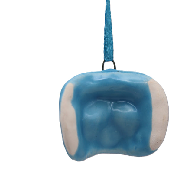 Pulcinella Ceramic Hanging Mask, Colored Mini Amulet 3 cm, Traditional Neapolitan Craft, Lucky Charm Italy Souvenir