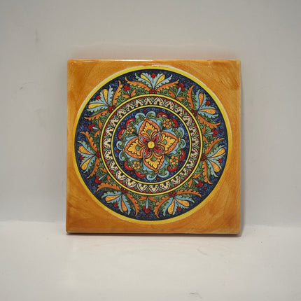 Mattonella Decorativa in Ceramica Fatta a Mano – Tema Maioliche