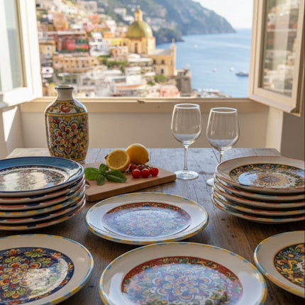 Piattino in Ceramica Artigianale Napoletana - Decoro Maioliche