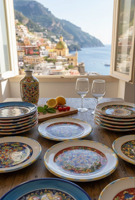 Piattino in Ceramica Artigianale Napoletana - Decoro Maioliche