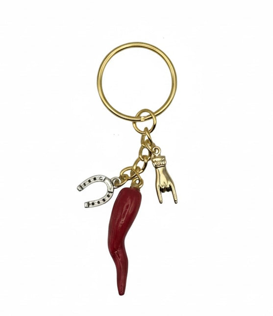 Handmade Lucky Horn (Gold and Silver) - Handmade Amulet Keychain