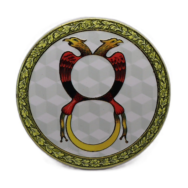 Sottobicchiere ceramica Asso carte napoletane, Sottopentola 10 cm bordino oro, Segnaposto matrimonio scaramantico, Piastrella decorativa Napoli