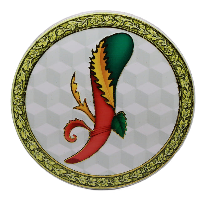 Neapolitan Playing Card Ace Ceramic Coaster, Pot Holder 10 cm Gold Rim, Lucky Charm Wedding Place Card, Naples Decorative Tile