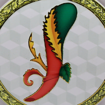 Sottobicchiere ceramica Asso carte napoletane, Sottopentola 10 cm bordino oro, Segnaposto matrimonio scaramantico, Piastrella decorativa Napoli