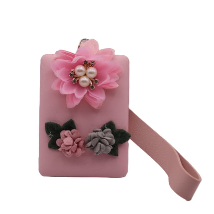 Specchietto da Borsetta Pieghevole con Fiori 3D e Perle  4 Colori-Elegante e Romantico (Italiano)