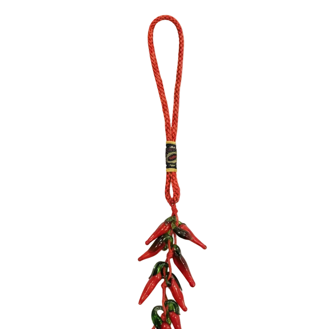 Neapolitan Lucky Horn Amulet in Blown Glass - Red for Good Luck