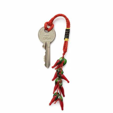 Cornicello Portafortuna Napoletano in Vetro Soffiato - Rosso Scaramantico