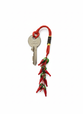 Cornicello Portafortuna Napoletano in Vetro Soffiato - Rosso Scaramantico