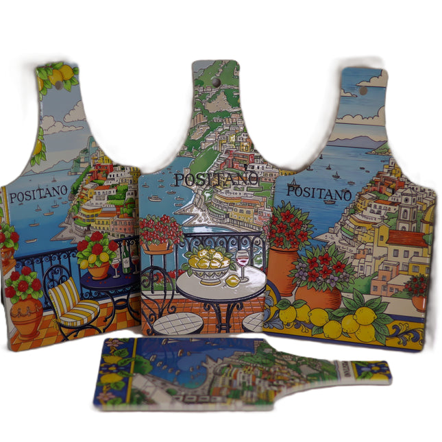 Decorated Ceramic Cutting Board - Positano Model - Mediterranean Style - Handmade - Made in Italy