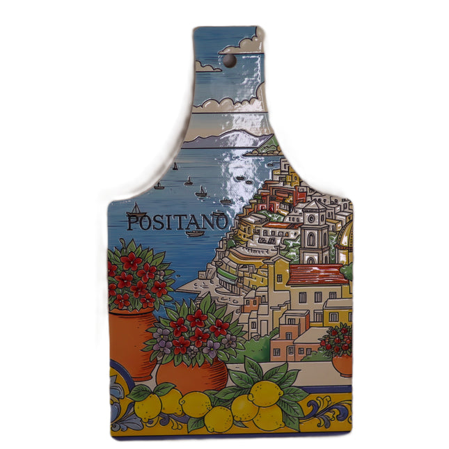 Decorated Ceramic Cutting Board - Positano Model - Mediterranean Style - Handmade - Made in Italy
