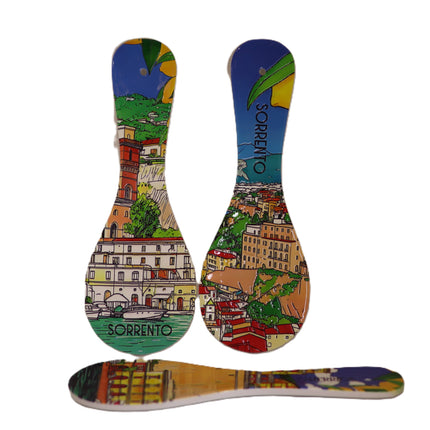 Poggiamestolo in ceramica Sorrento  Dipinto a mano  Accessorio cucina Costiera Amalfitana  Poggia mestolo artigianale italiano