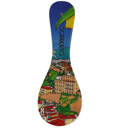 Poggiamestolo in ceramica Sorrento  Dipinto a mano  Accessorio cucina Costiera Amalfitana  Poggia mestolo artigianale italiano