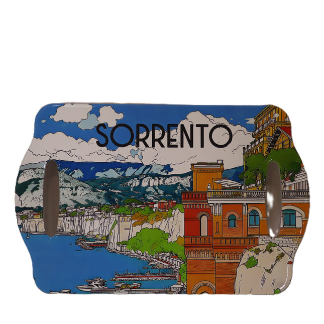 Ceramic tray with openwork handles Amalfi Coast Positano or Sorrento style Handmade serving platter Italian ceramic