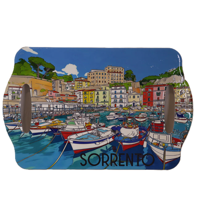 Ceramic tray with openwork handles Amalfi Coast Positano or Sorrento style Handmade serving platter Italian ceramic