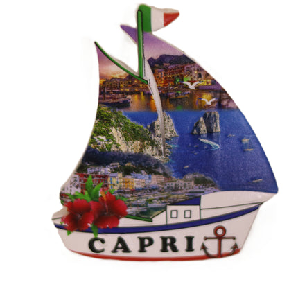 Il Golfo in una Calamita: Napoli, Capri, Ischia e Positano – Magneti in Resina 3D dei Posti più Belli