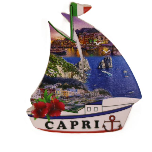 The Gulf in a Magnet: Naples, Capri, Ischia, and Positano – 3D Resin Magnets of the Most Beautiful Places