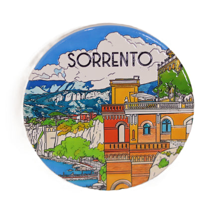 Sottobicchiere in Ceramica Artigianale Costiera – Variante Positano o Sorrento Souvenir Italiano e Regalo Casa