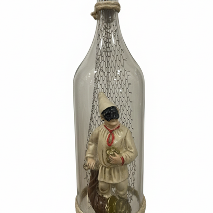 Pulcinella in Bottiglia con Simboli della Fortuna - Artigianato Napoletano