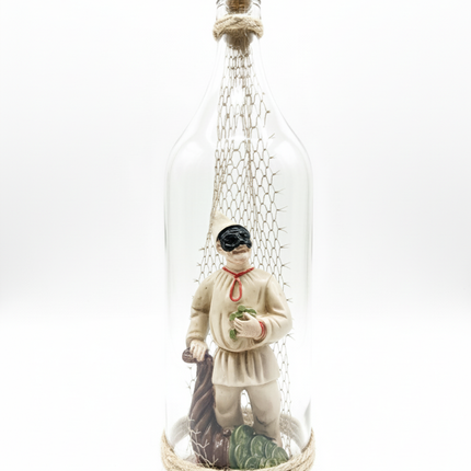 Pulcinella in Bottiglia con Simboli della Fortuna - Artigianato Napoletano