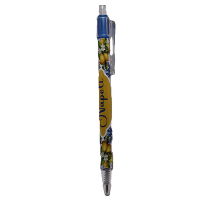 Penna Souvenir Napoli e Limoni – Penna Decorativa con Scritta Napoli, Grafica Limoni Gialli e Omaggio a Diego